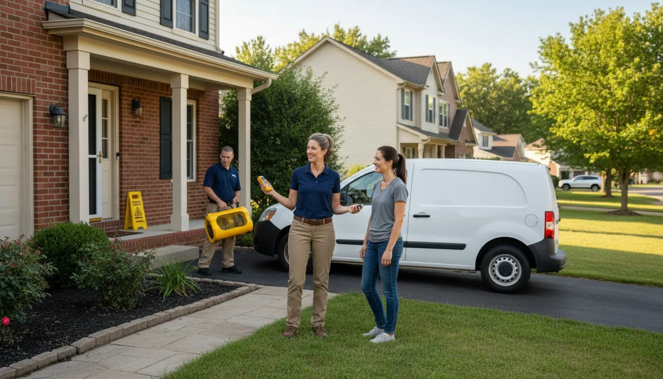 Residential water damage restoration in Aleppo, PA